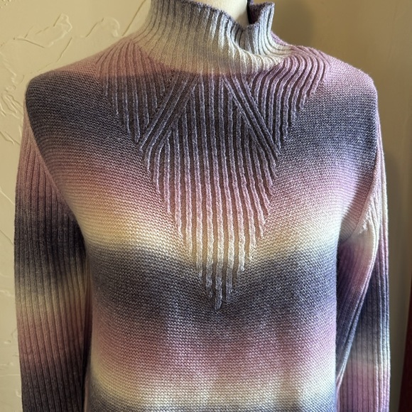 ABSOLUTELY BRAND NEW NEVER WORN beautiful pink and purple mock neck sweater - Picture 2 of 5